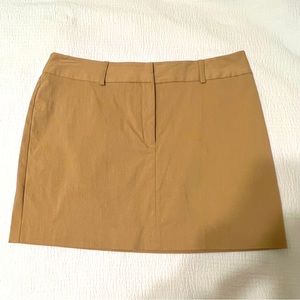 Camel colored mini skirt